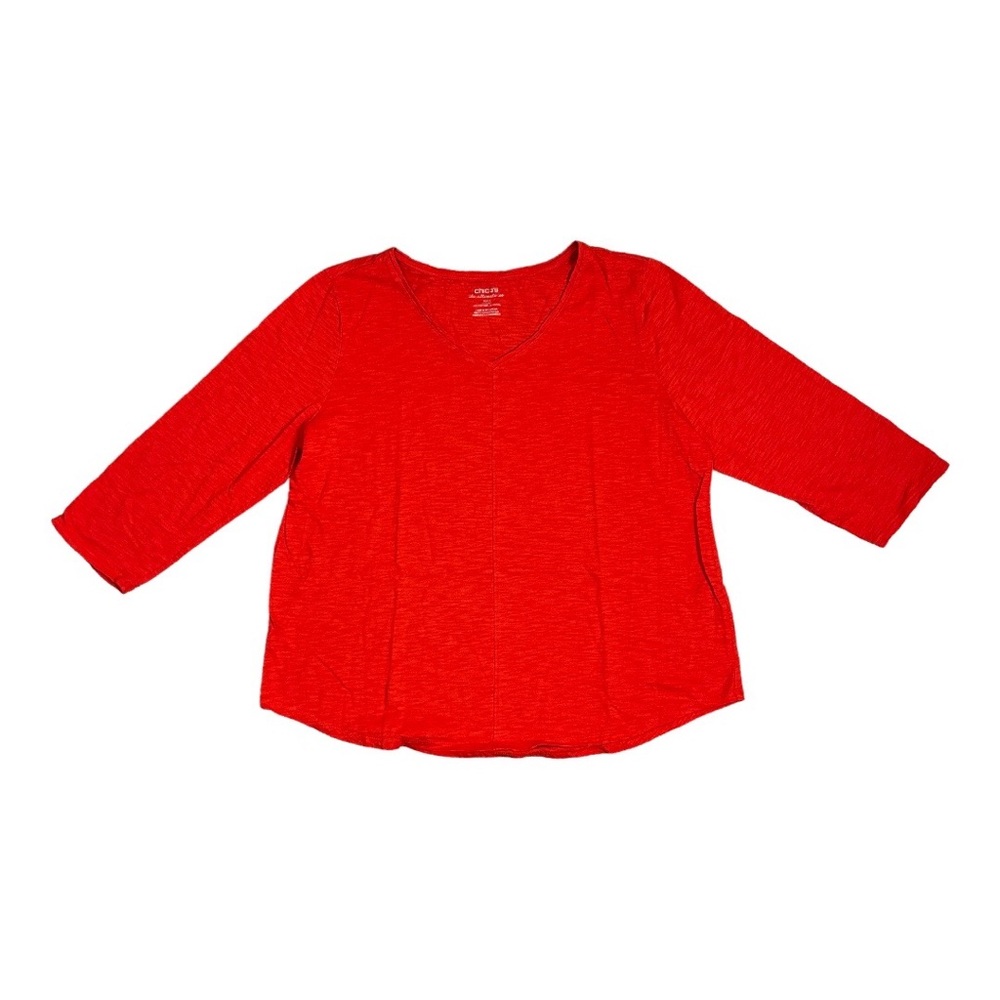 Chico’s The Ultimate Tee In Orange Size XL [222]